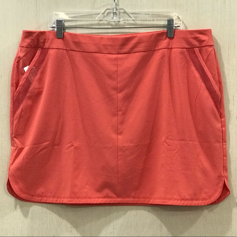 Plus Size Work Out Active Skort Fully Lined Coral - Picture 4 of 8